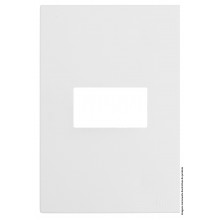 Placa 1 Módulo Horizontal com Suporte 4x2 - RECTA Branco Satin Fosco